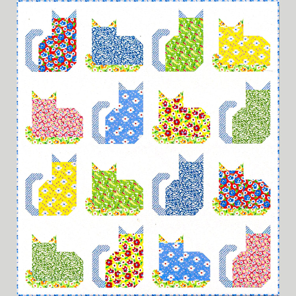 Cluck Cluck Sew - Kitty Cats Fat Quarter Quilt Pattern