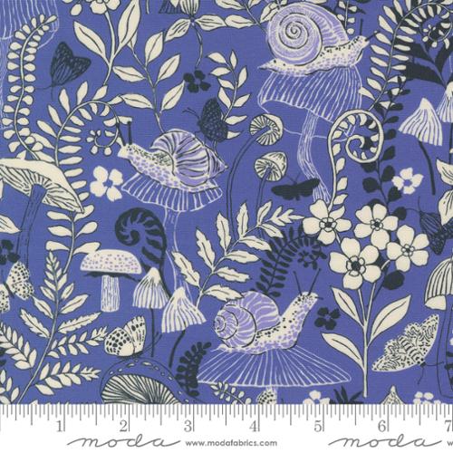 Moda - Maeve Mushroom Moths Periwinkle 11933 13 Moda #1 - By the Yard Continuous Cuts