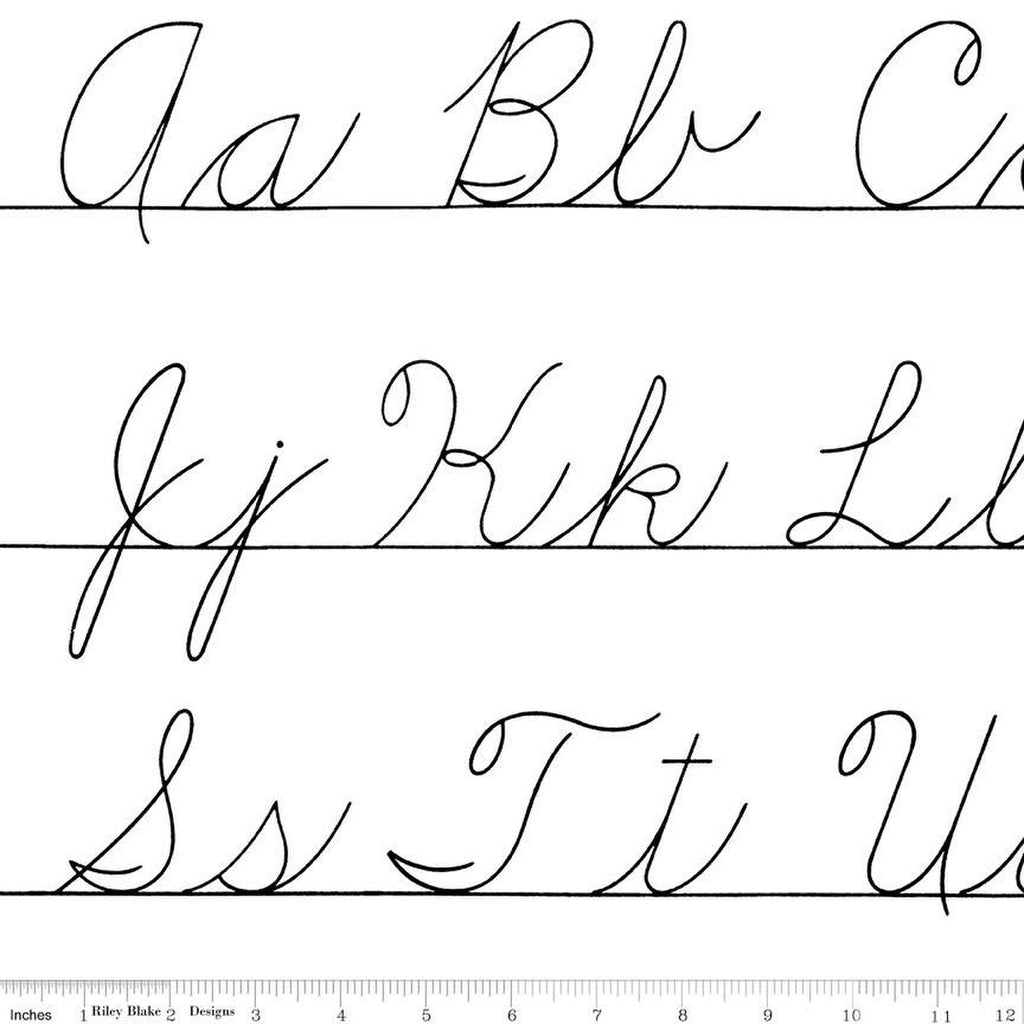 Riley Blake - Old School - Penmanship White