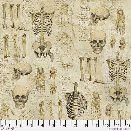 FreeSpirit Fabrics - Laboratory - Tim Holtz Eclectic Elements - Anatomy Neutral