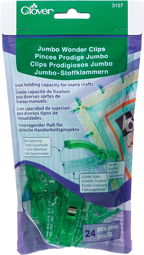 Jumbo Wonder Clips 24 Piece Package - Clover Needlecraft