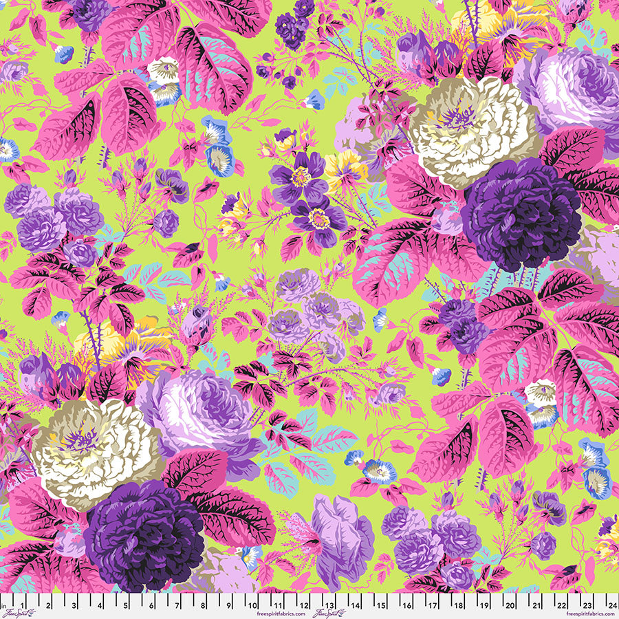 FreeSpirit Fabrics - Philip Jacobs for the Kaffe Fassett Collective - Gradi Floral - Lime - February 2025 - PWPJ053.LIME