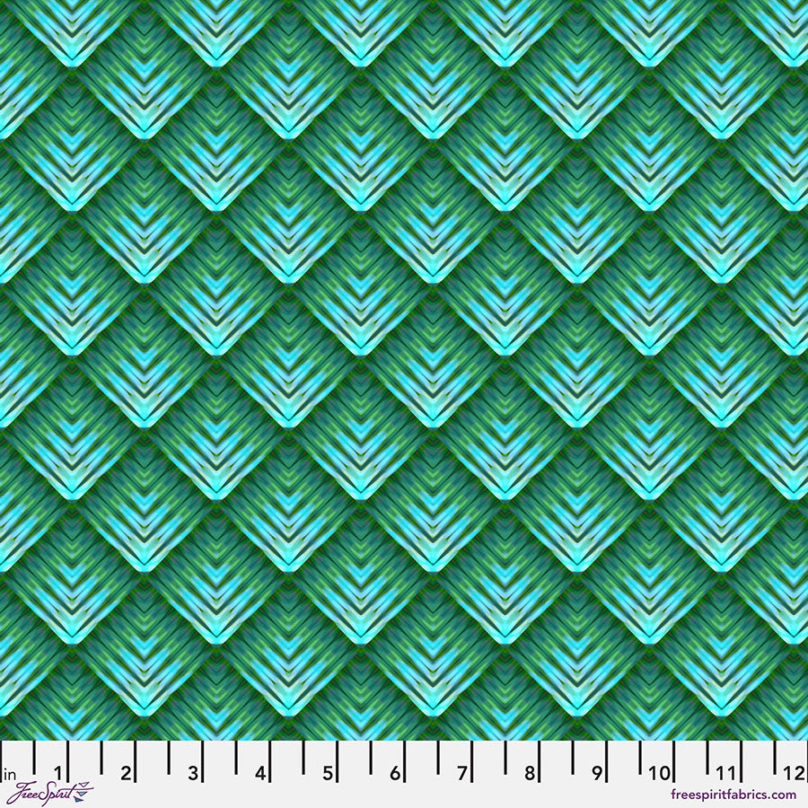 FreeSpirit Fabrics  - Billy Reue - Conifer - Sprout || Mosaic - PWWR046.SPROUT