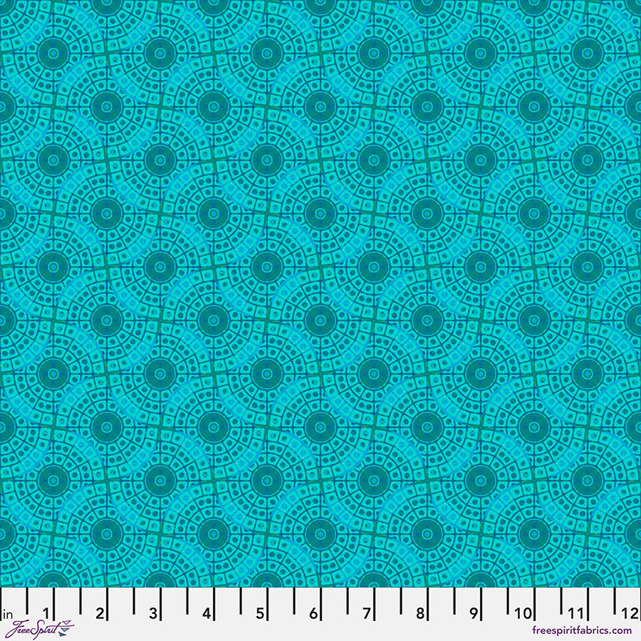 FreeSpirit Fabrics  - Billy Reue - Chandelier Small - Aqua || Mosaic - PWWR049.AQUA