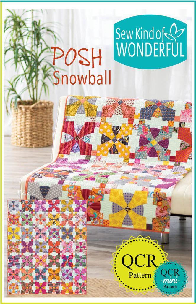 Posh Snowball QCR Quilt Pattern and QCR Mini Pattern