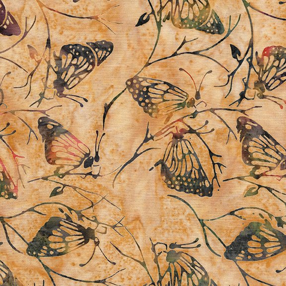 Island Batiks: Autumn Wings - Monarch Weeds