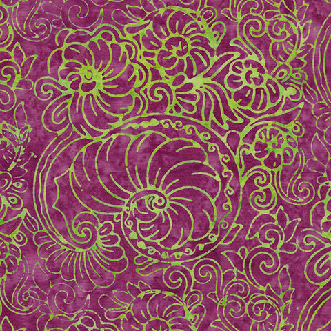 Island Batik -Melody- Nautilus Floral-Fuchsia 522006355 – Sew Trendy MN